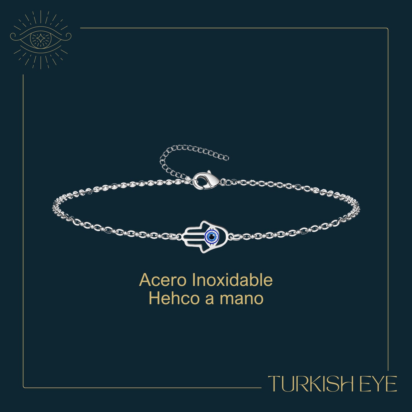 Pulsera Ojo turco Acero color Plateado