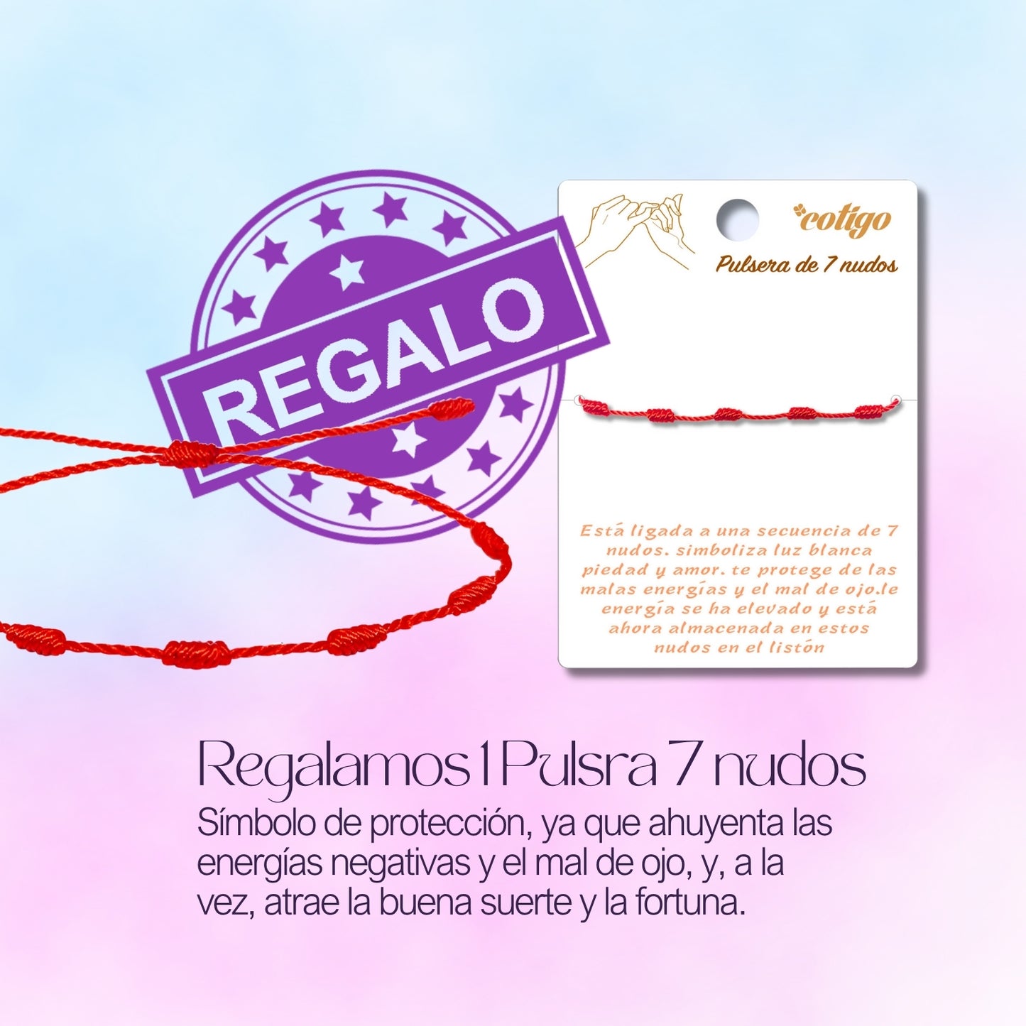 ✨Colgante Piedra y Flor de Nacimiento💐|Corconita con Significado🌈|Acero Inoxidable + Tarjeta + Caja Regalo🎁|Incluye Pulsera 7 Nudos de Protección🔮