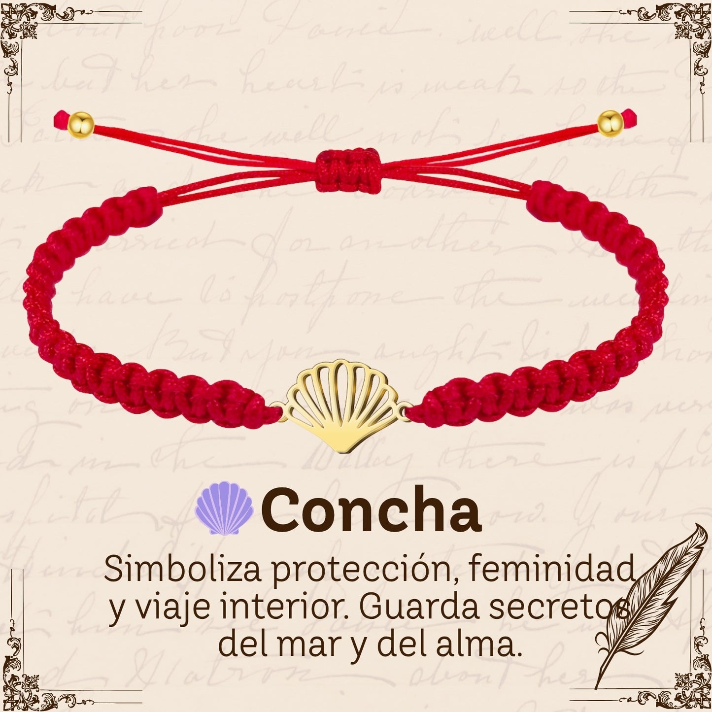 Pulsera Hilo Destino Roja Hecho a Mano 🧵 con Amuleto de Suerte y Protección 🍀 en Acero Inoxidable 💎