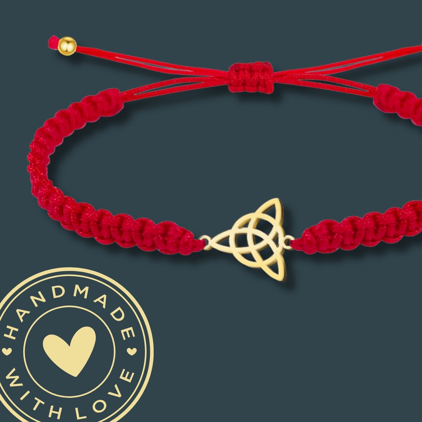 Pulsera Hilo Destino Roja Hecho a Mano 🧵 con Amuleto de Suerte y Protección 🍀 en Acero Inoxidable 💎 ¡Incluye Pulsera 7 Nudos de Regalo! 🎁