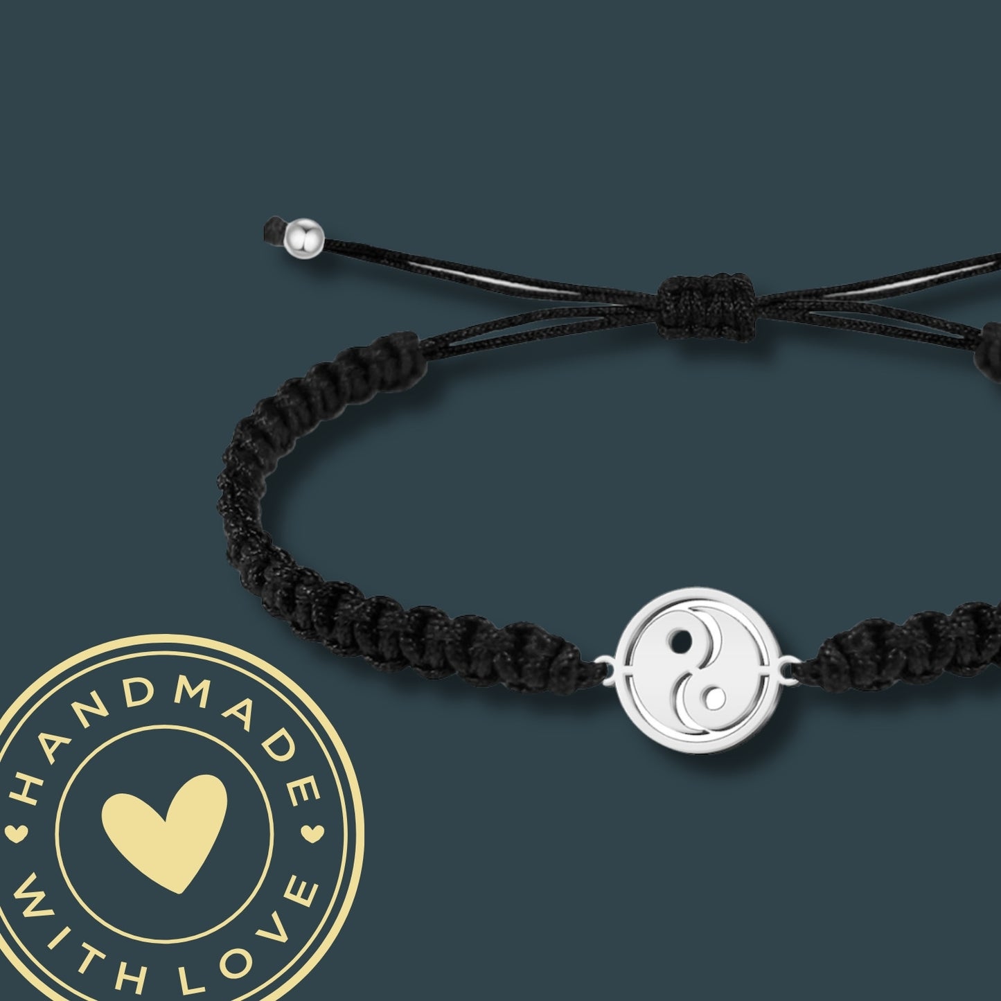 ✨Pulsera de Hilo Trenzado Hecha a Mano 🧵 con Amuleto de Suerte y Protección 🍀 Acero Inoxidable 💎 ¡Incluye Pulsera 7 Nudos de Regalo! 🎁