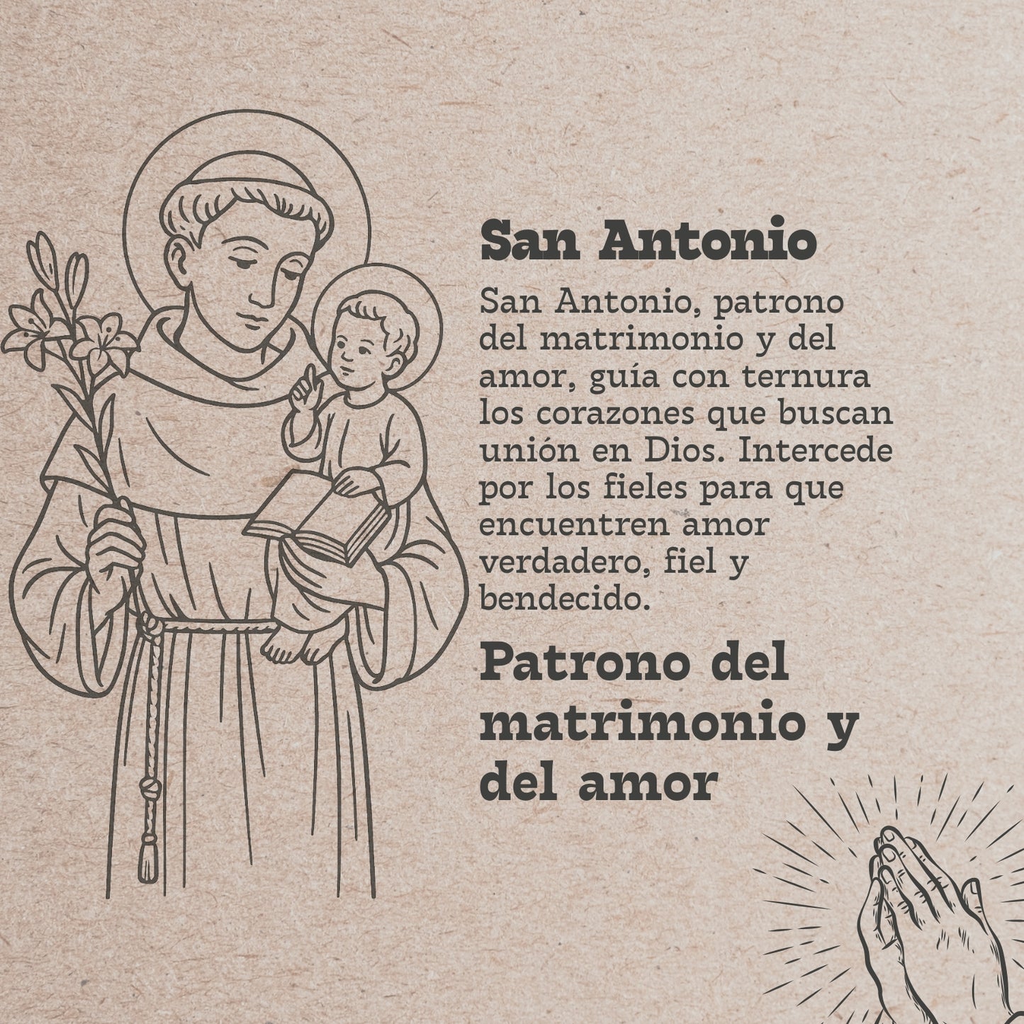 Llavero de Madera con SAN ANTONIO