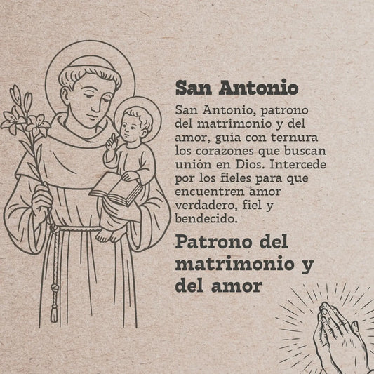 Llavero de Madera con SAN ANTONIO - cotigo