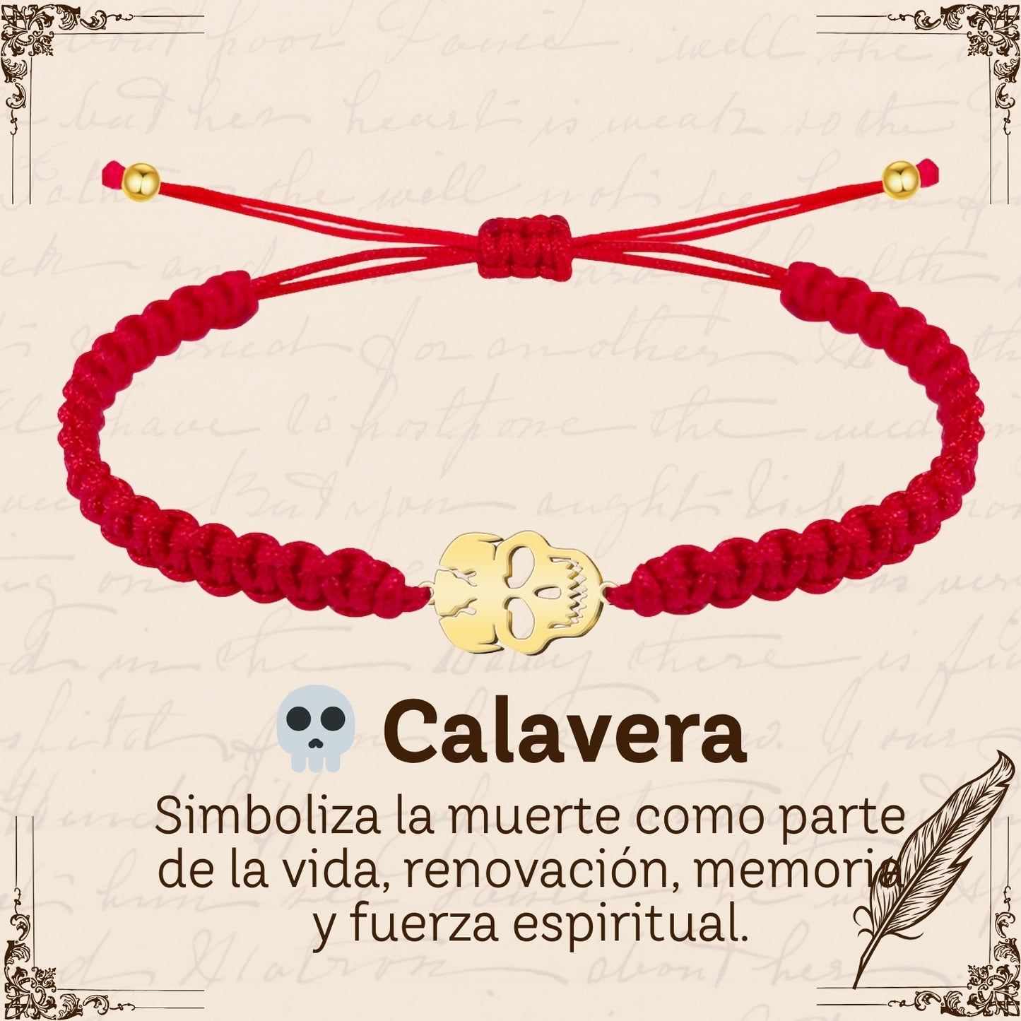 Pulsera Hilo Destino Roja Hecho a Mano 🧵 con Amuleto de Suerte y Protección 🍀 en Acero Inoxidable 💎