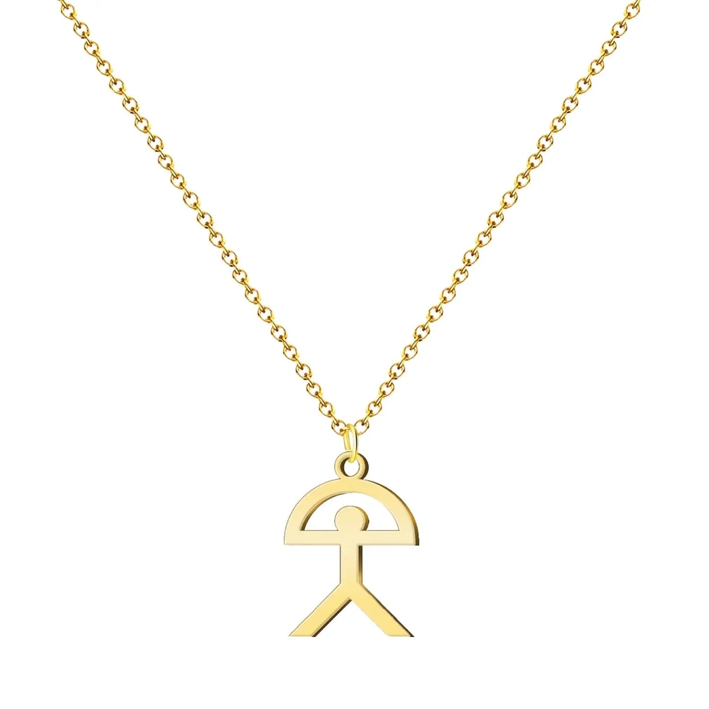 Colgante Indalo Acero Dorado - cotigo