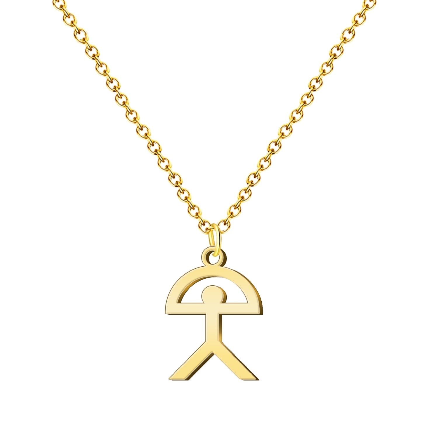 Collar Con Indalo Acero Dorado