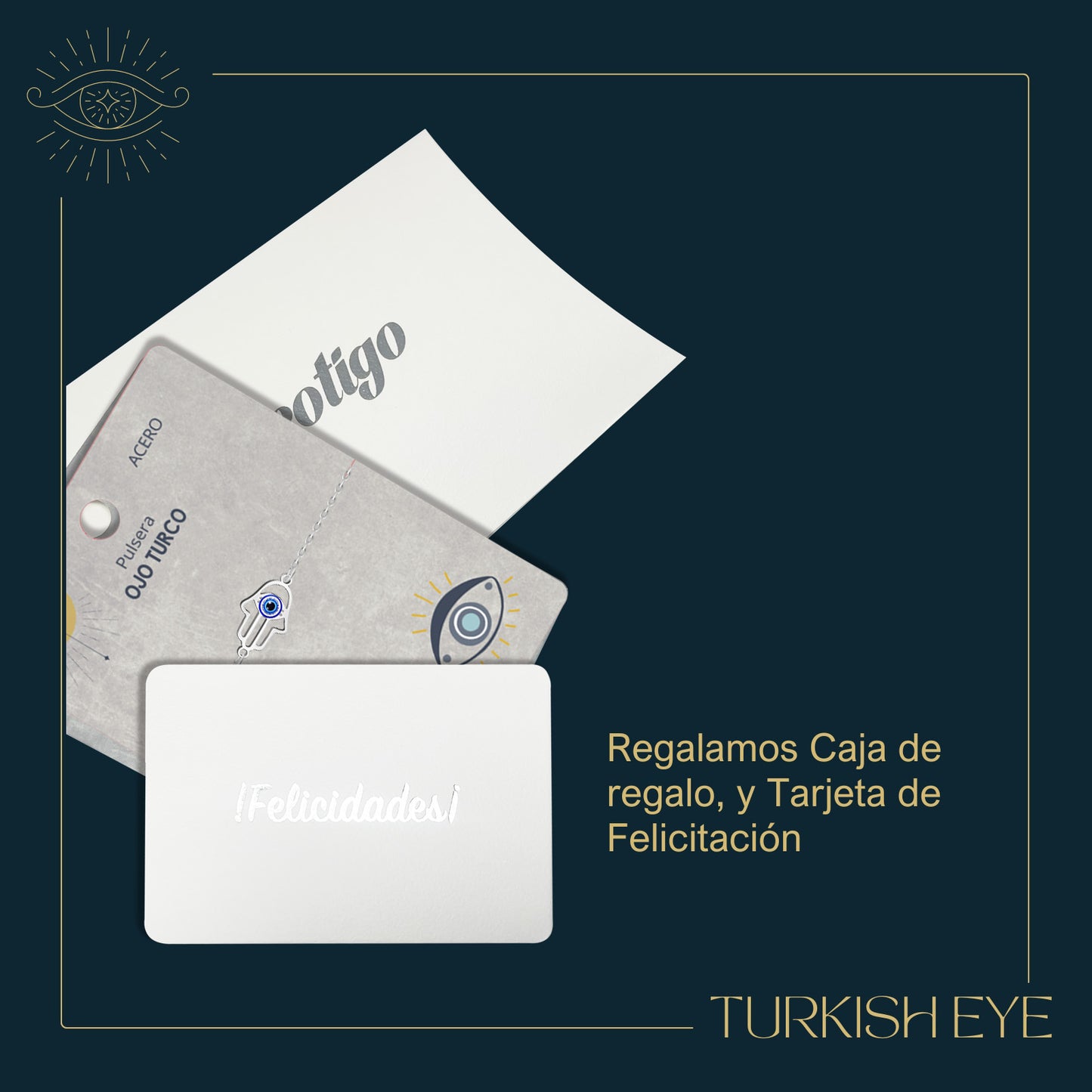 Pulsera Ojo turco Acero color Plateado