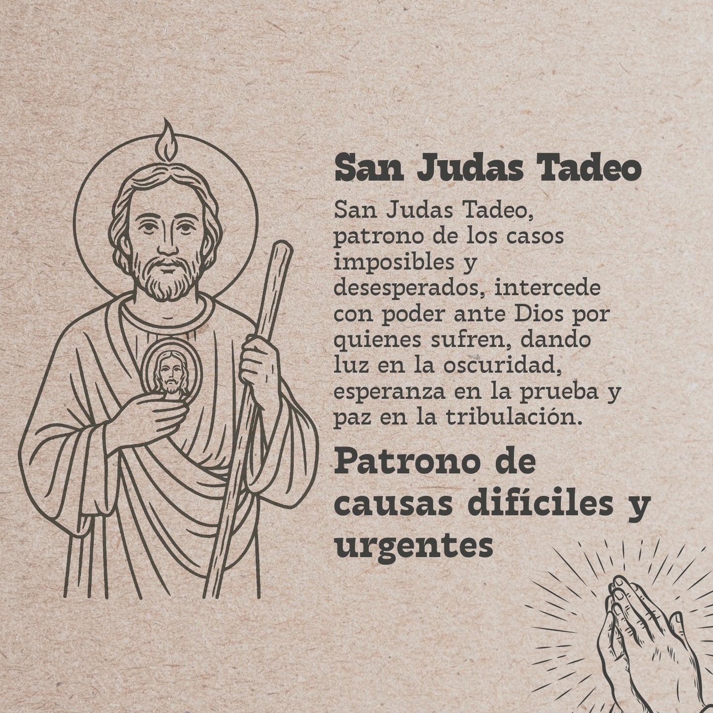 Pulsera 7 nudos con SAN JUDAS TADEO
