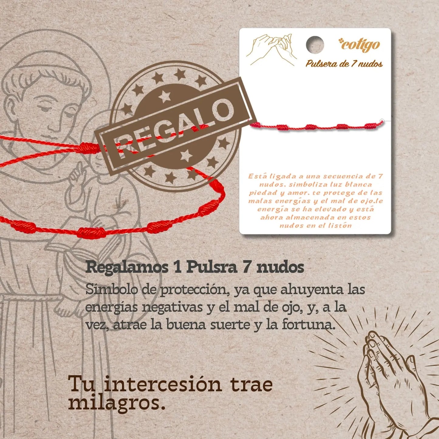 Llavero de Madera con SAN ANTONIO - cotigo