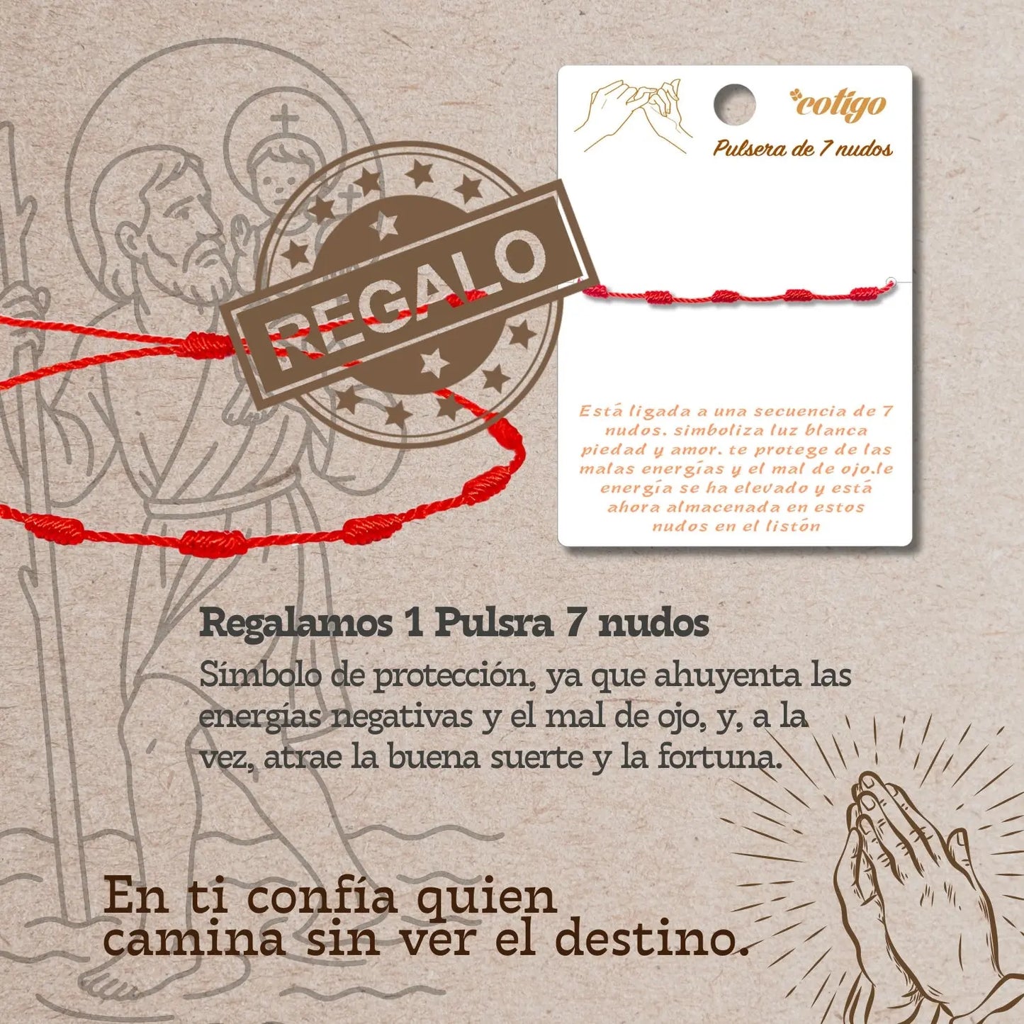 Llavero de Madera con San Cristóbal - cotigo