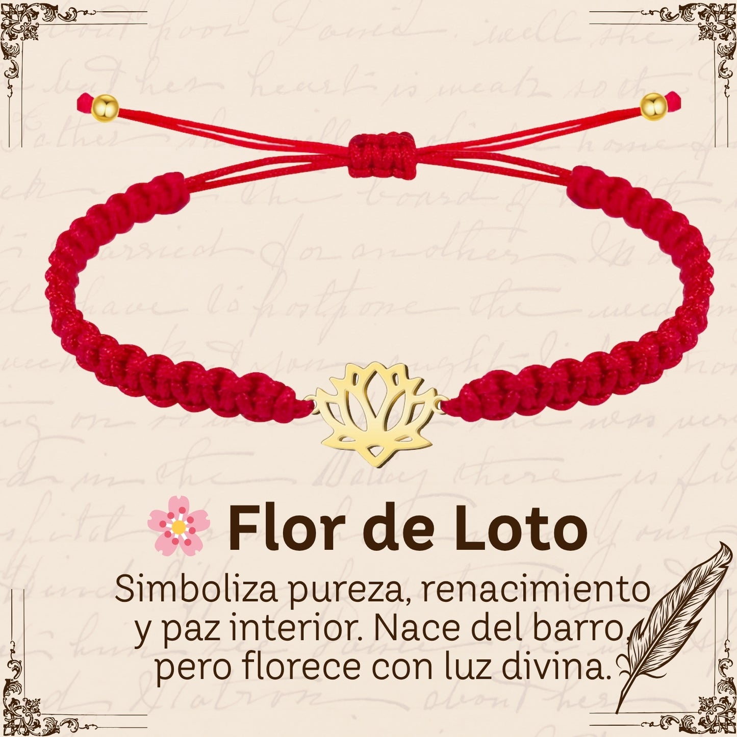 Pulsera Hilo Destino Roja Hecho a Mano 🧵 con Amuleto de Suerte y Protección 🍀 en Acero Inoxidable 💎