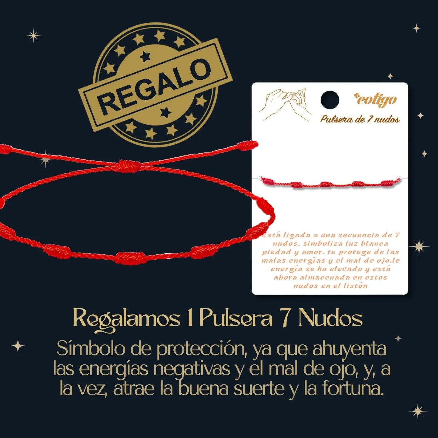 Colgante Tetragrammatón con Circonitas y Nudo de Bruja Acero Dorado - cotigo