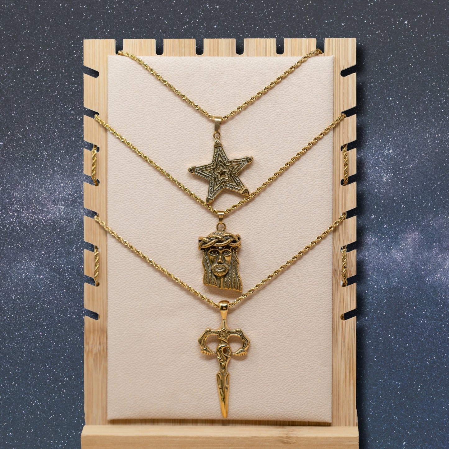 ๐ฅ Collar para Hombre en Acero Inoxidable Color Dorado ๐ Estilo Urbano Hip Hop ๐ Cadena de 60 cm para Look Moderno y Atrevido