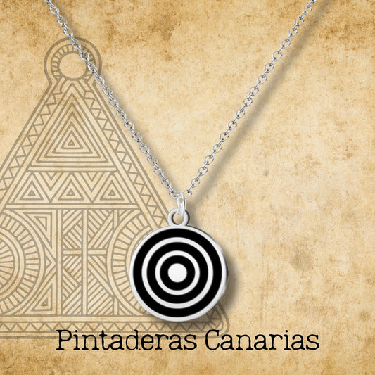 Colgante Pintadera Canarias Acero Plateado