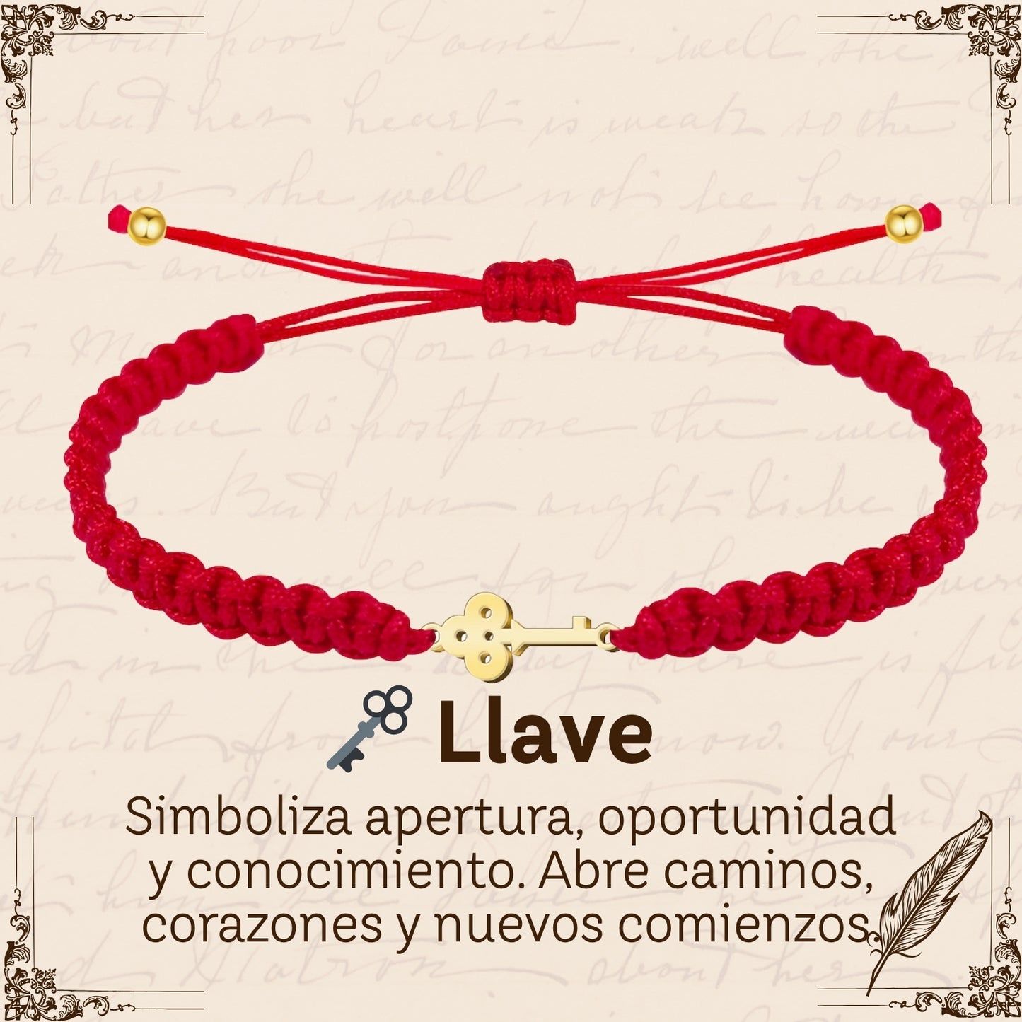 Pulsera Hilo Destino Roja Hecho a Mano 🧵 con Amuleto de Suerte y Protección 🍀 en Acero Inoxidable 💎