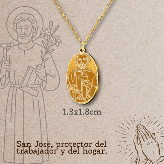 Colgante Acero SAN JOSE OBRERO color Dorado - cotigo