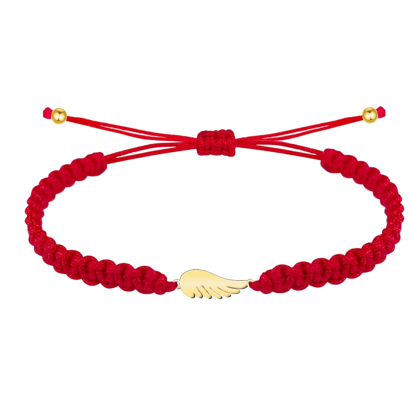 Pulsera Hilo Destino con Ala ángel Acero Dorado