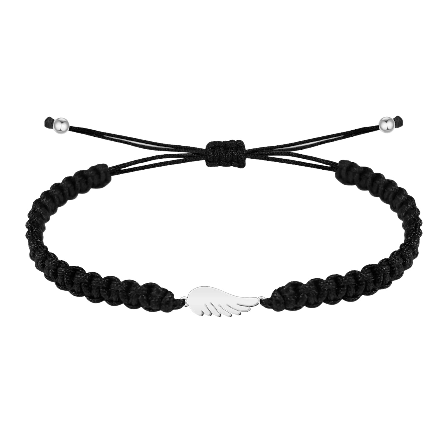 Pulsera Hilo Destino con Ala ángel Acero Plateado