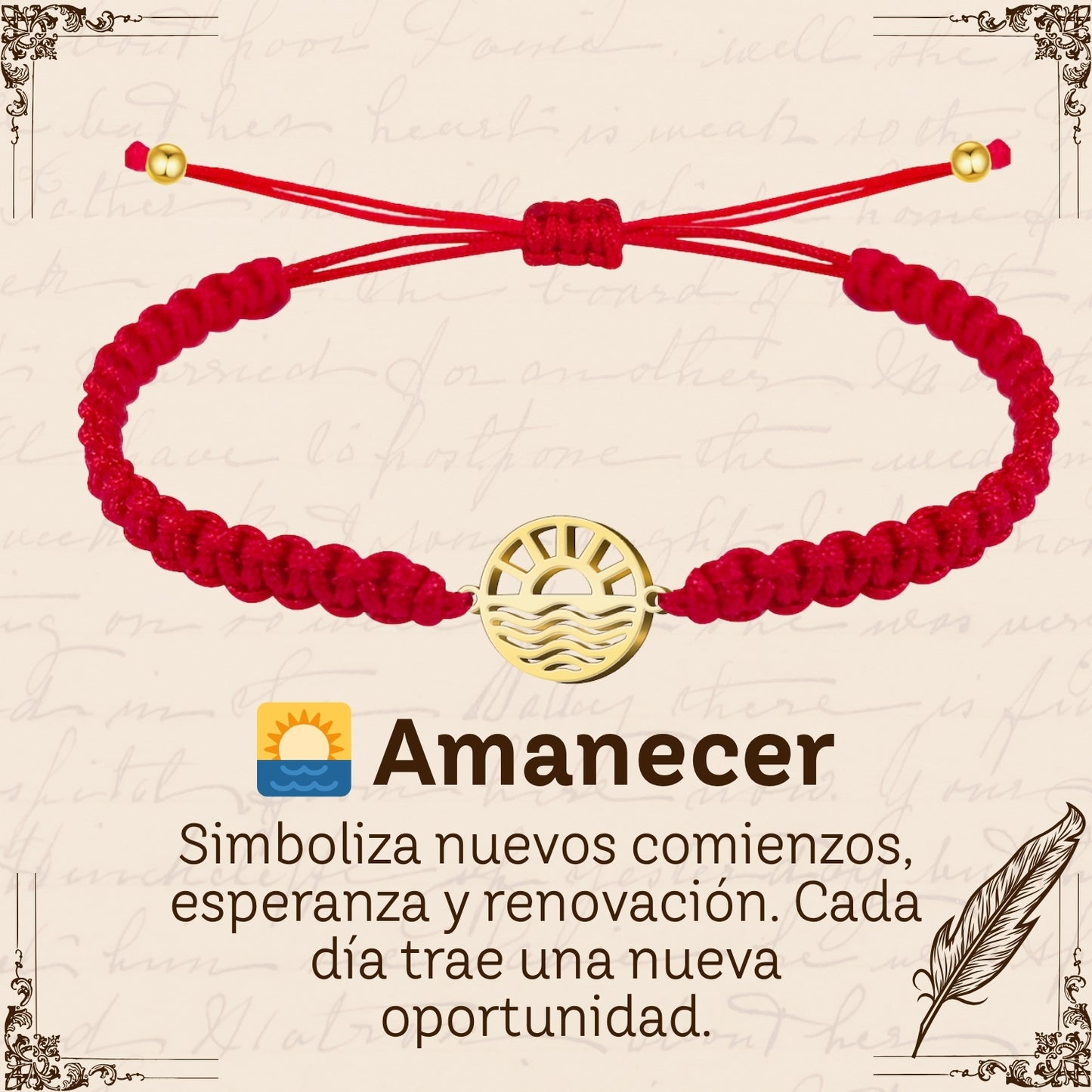 Pulsera Hilo Destino Roja Hecho a Mano 🧵 con Amuleto de Suerte y Protección 🍀 en Acero Inoxidable 💎