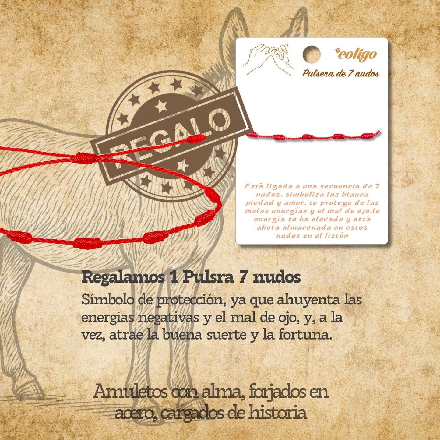 Colgante El Burro Catalán Acero Plateado