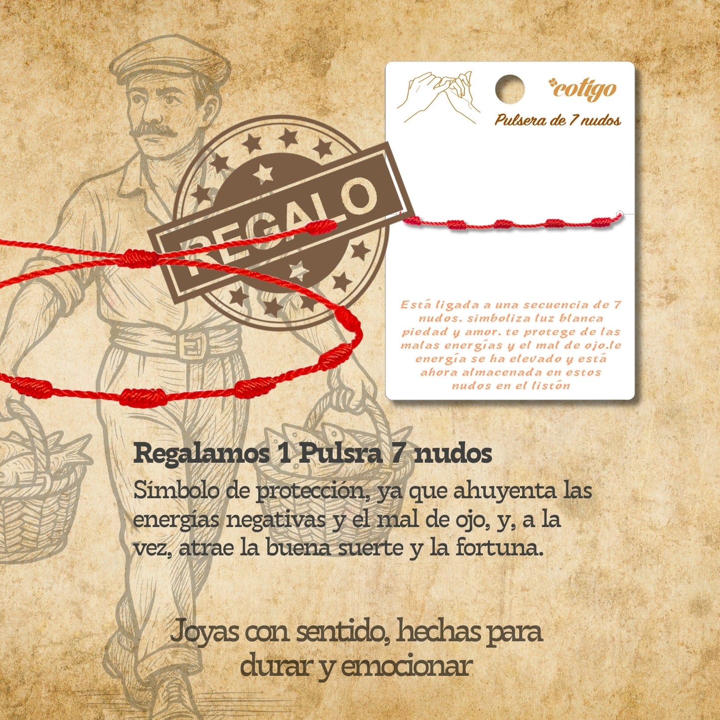 Colgante el Cenachero Acero Dorado