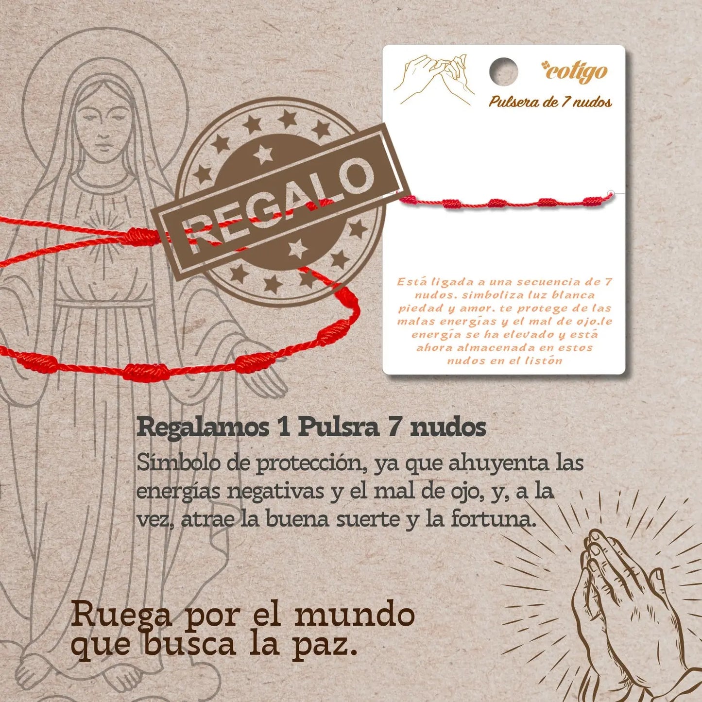 Llavero de Madera con Virgen de Fátima cotigo