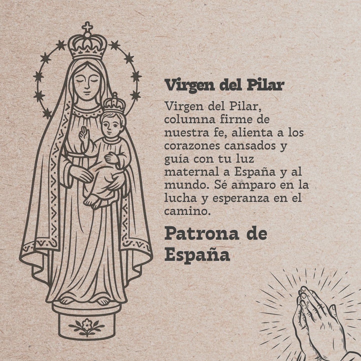 Brazalete Virgen de Pilar Acero plateado