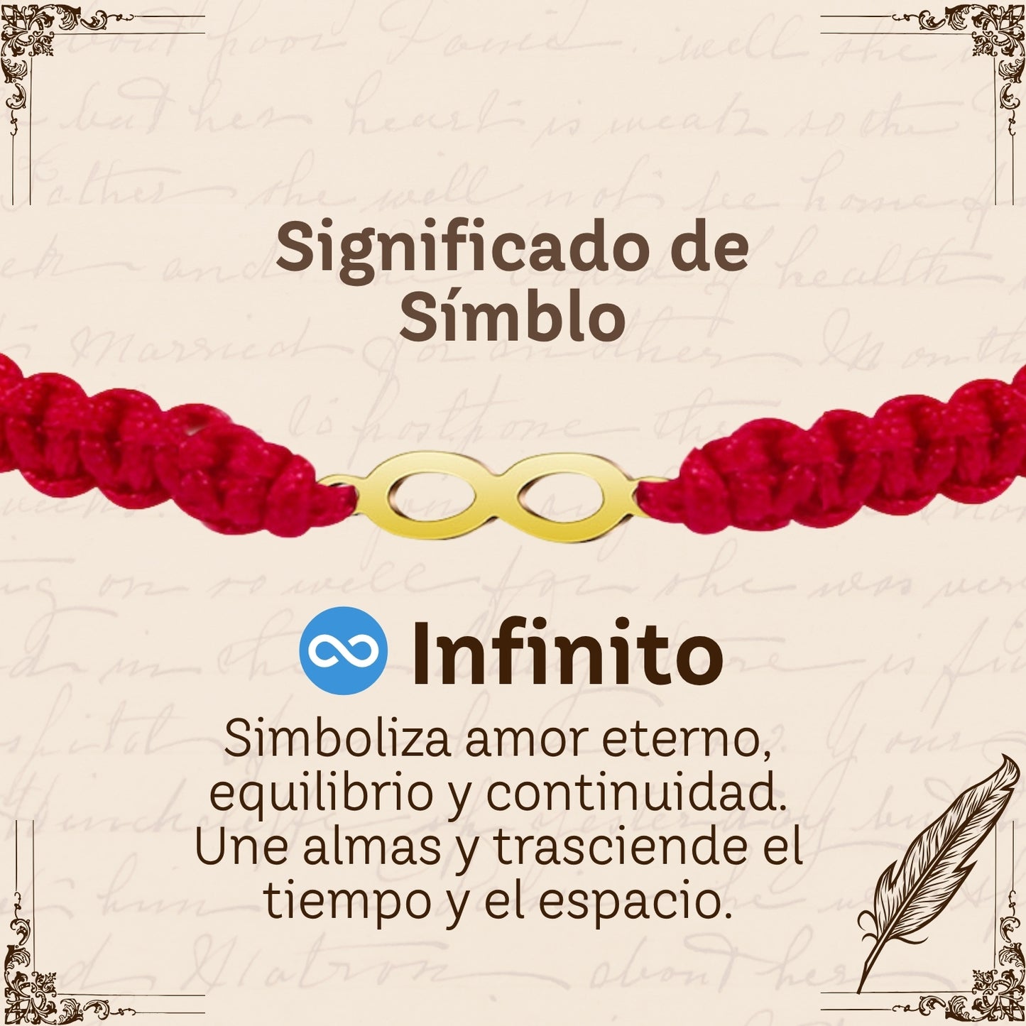 Pulsera Hilo Destino Rojo-Infinito Dorado