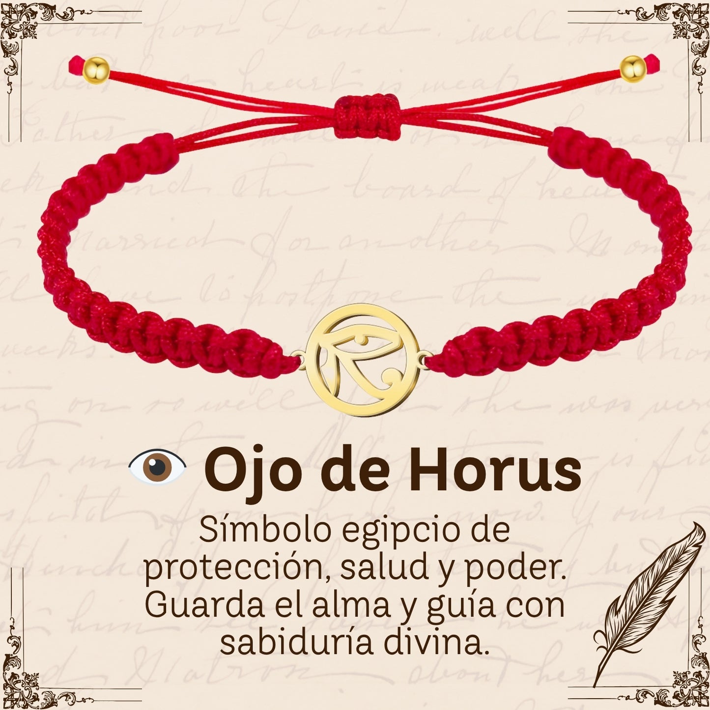 Pulsera Hilo Destino Roja Hecho a Mano 🧵 con Amuleto de Suerte y Protección 🍀 en Acero Inoxidable 💎