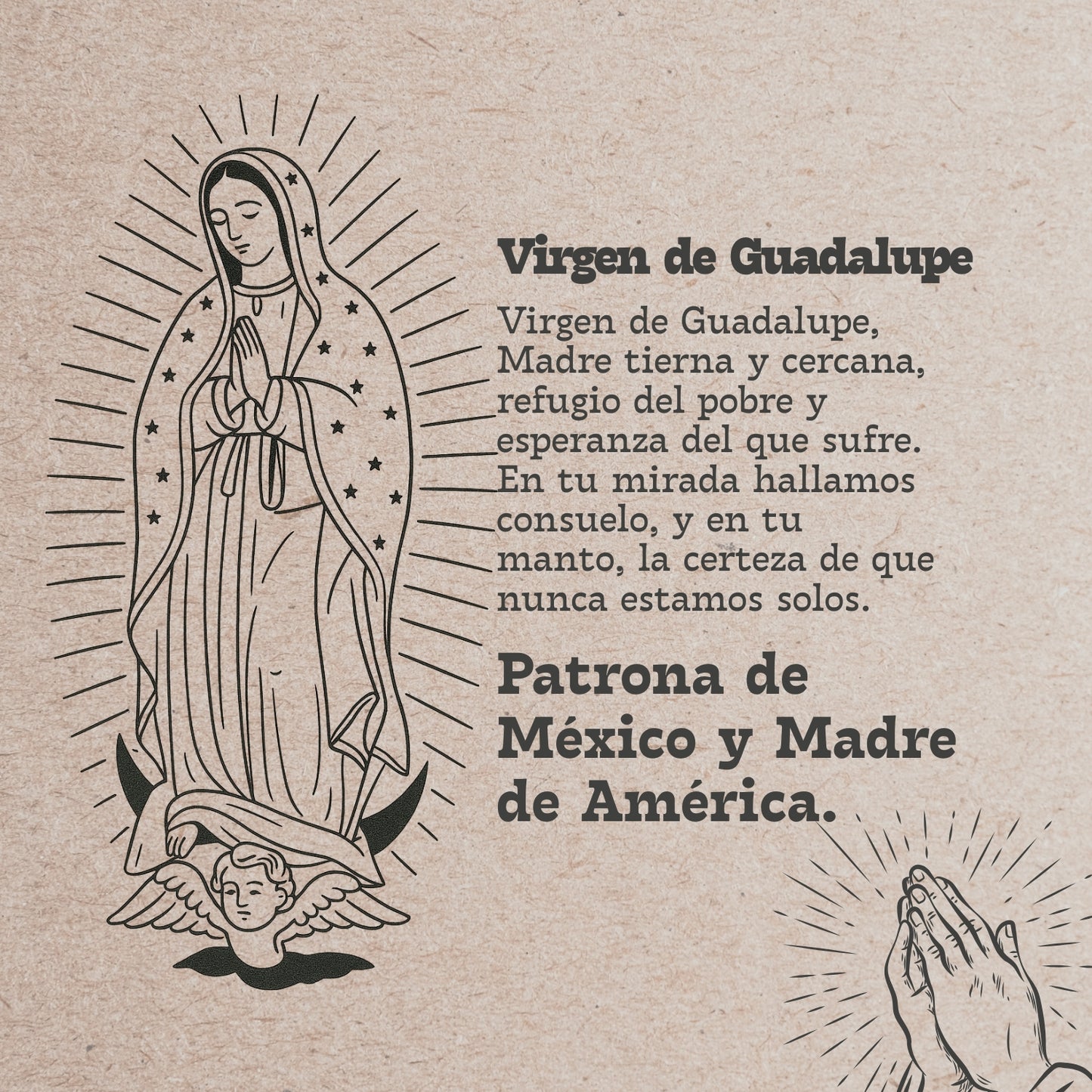 Pulsera Hilo encerado Negro-Virgen Guadalupe Dorado