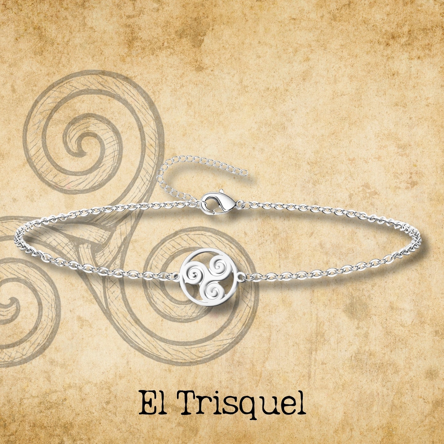Pulsera el Trisquel Acero Plateado