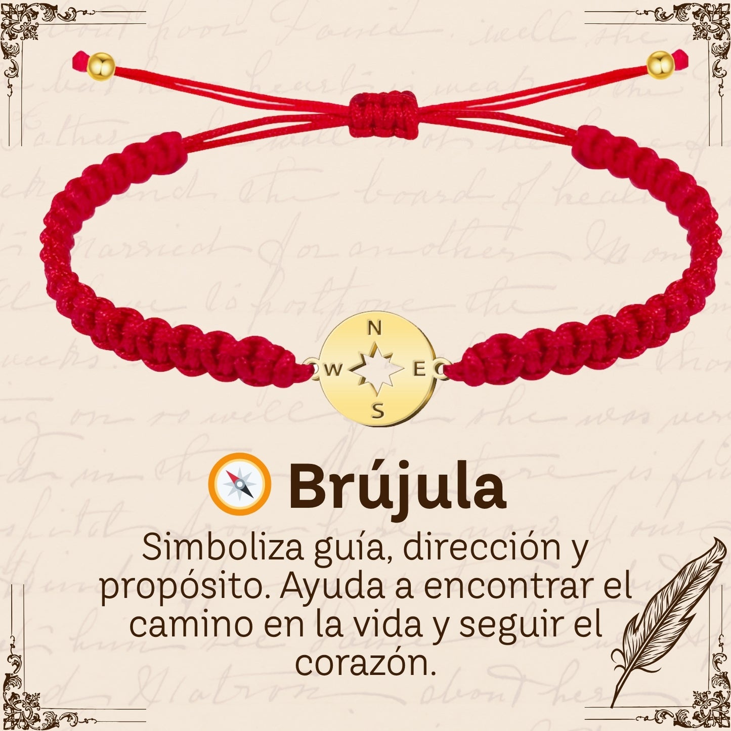 Pulsera Hilo Destino Roja Hecho a Mano 🧵 con Amuleto de Suerte y Protección 🍀 en Acero Inoxidable 💎