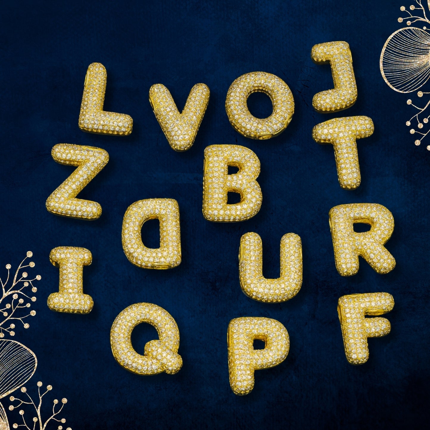 Colgante Letra inicial F con Piedra Circonita
