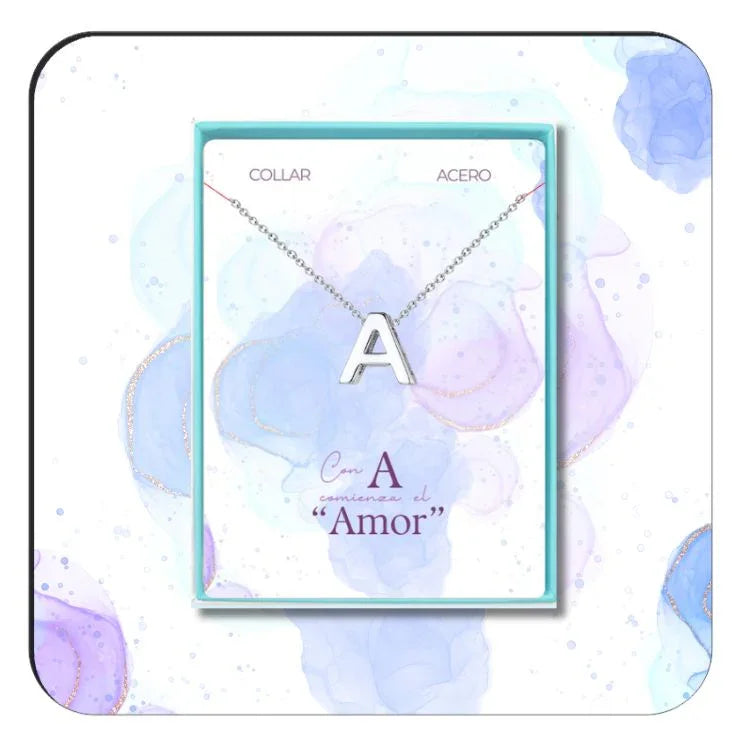 Collar con Letra Inicial con Caja