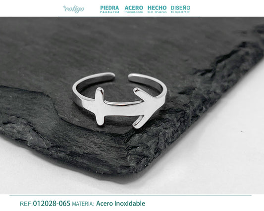 Anillo Acero Zodiaco color Plateado