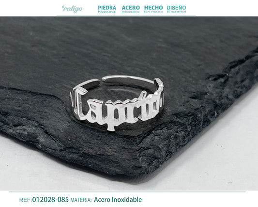 Anillo Acero Zodiaco color Plateado