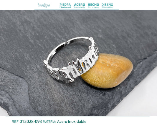 Anillo Acero Zodiaco color Plateado