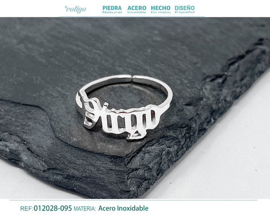 Anillo Acero Zodiaco color Plateado