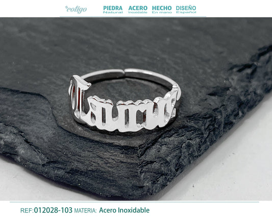 Anillo Acero Zodiaco color Plateado