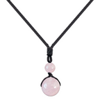 Colgante de Cuarzo Rosa Bola 14 mm