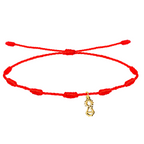 Pulsera 7 Nudos Virgen de Covadonga con Silueta Santina Acero Dorada cotigo
