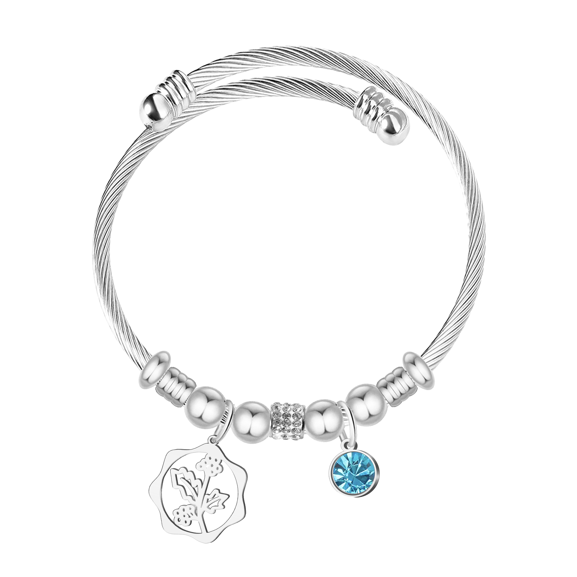 Brazalete Mes de Nacimiento en Acero