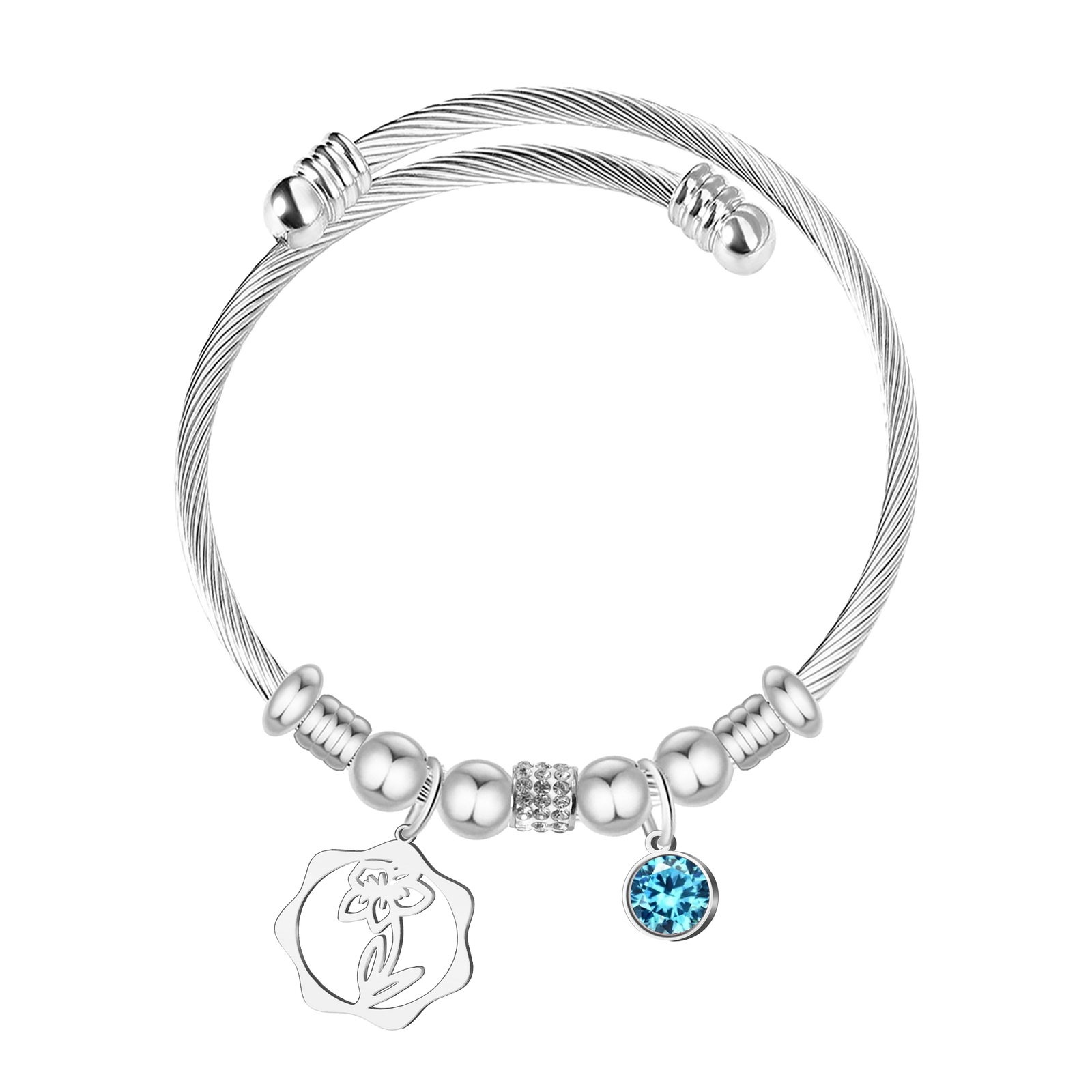 Brazalete Mes de Nacimiento en Acero acabado