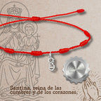 Pulsera 7 nudos con Virgen Covadonga con Silueta La Santina Acero - cotigo