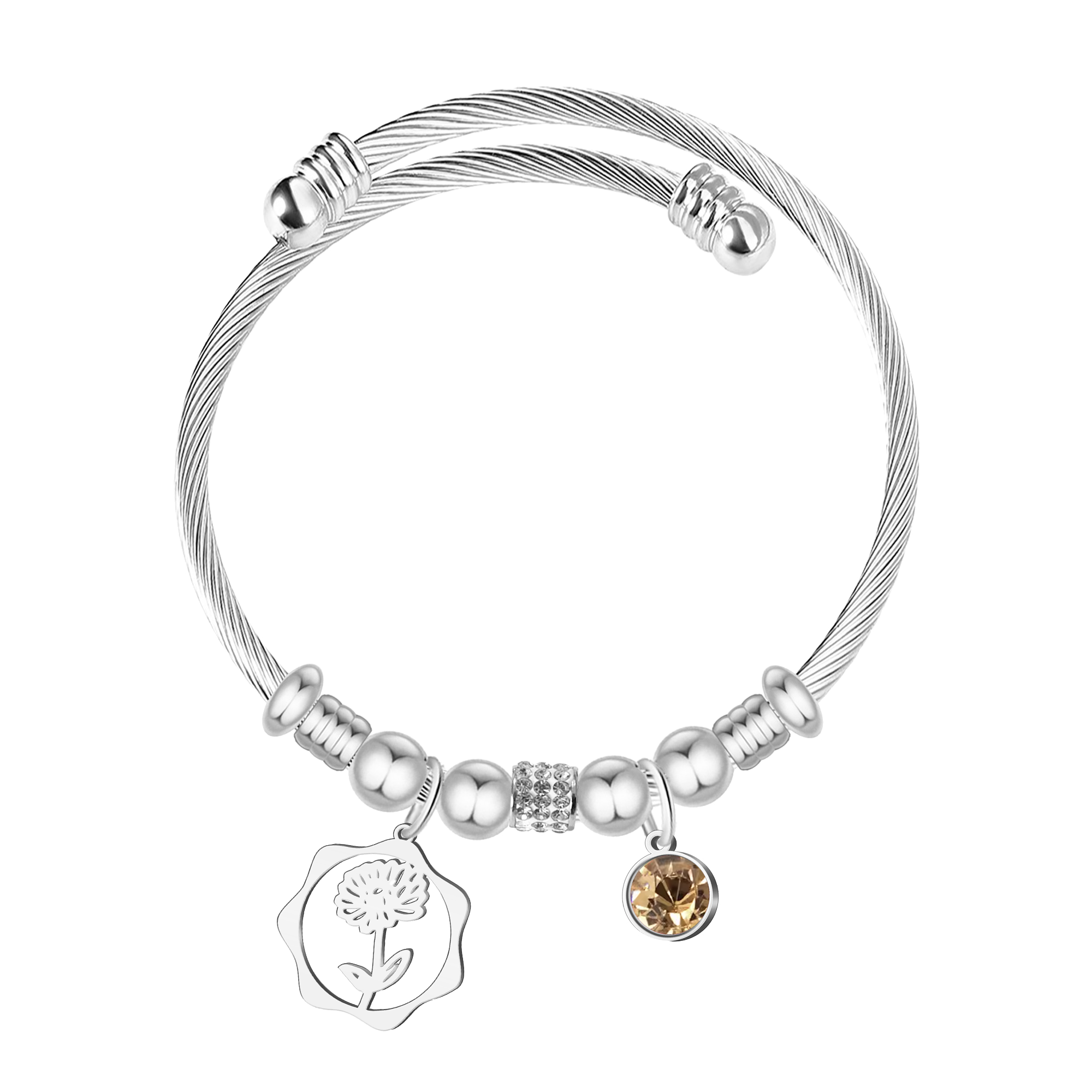 Brazalete Mes de Nacimiento en Acero