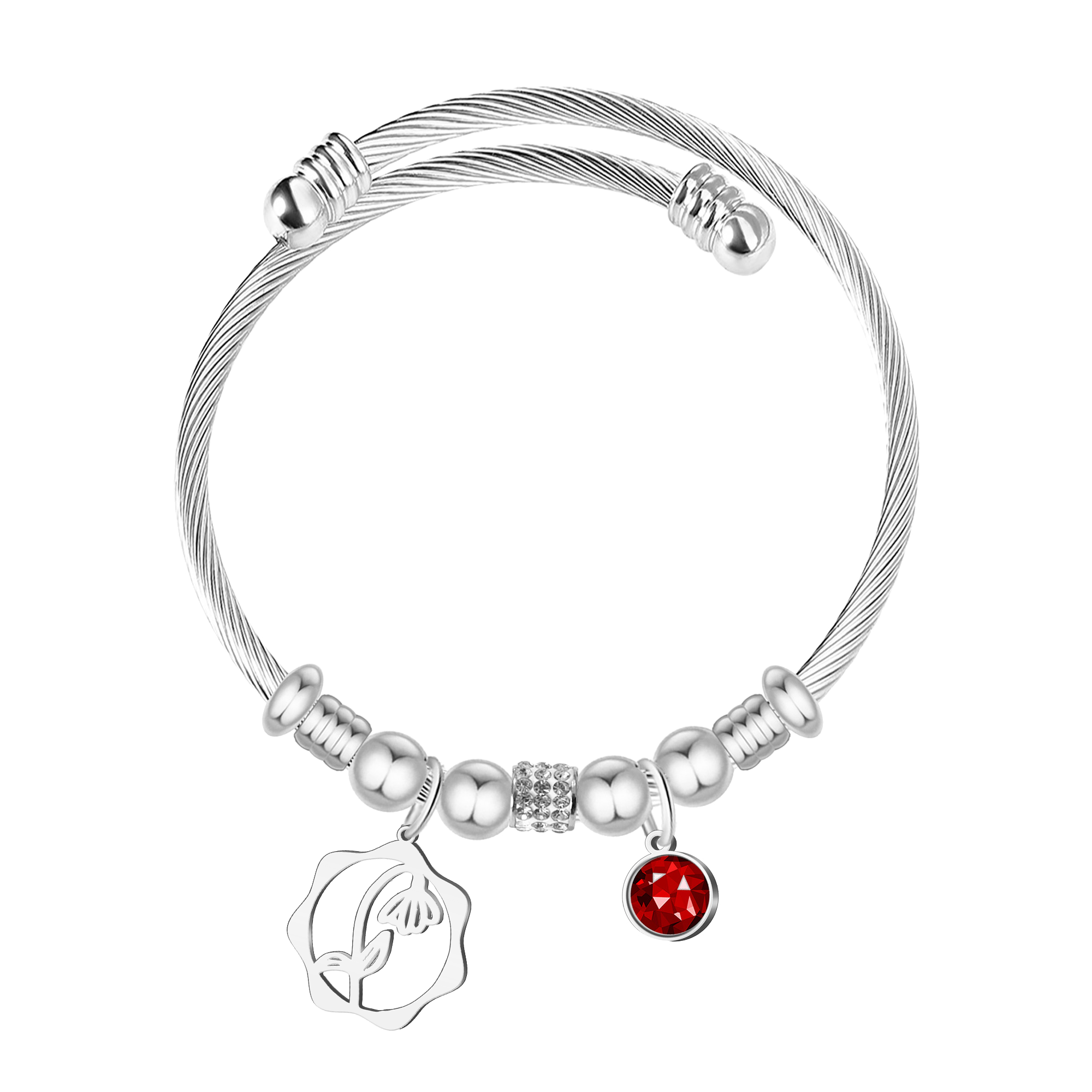 Brazalete Mes de Nacimiento en Acero