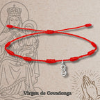 Pulsera 7 nudos con Virgen Covadonga con Silueta La Santina Acero - cotigo