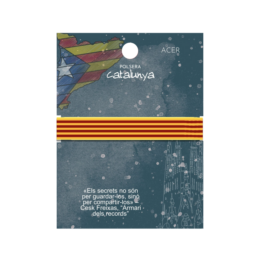 Pulsera de Tela con Bandera de Cataluña cotigo