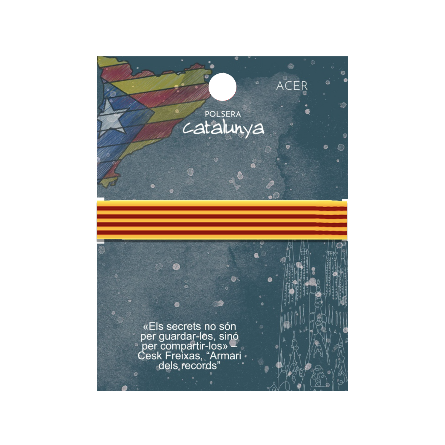 Pulsera de Tela con Bandera de Cataluña