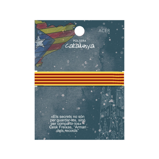 Pulsera de Tela con Bandera de Cataluña